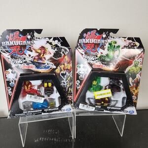 Lot Of 2 Bakugan Street Brawl: Mantid, Bruiser, Nillious & Dragonoid Toy Figures